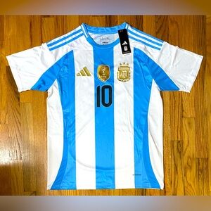 2024/25 Argentina Home Jersey #10 Messi Large adidas Copa America Champions kit